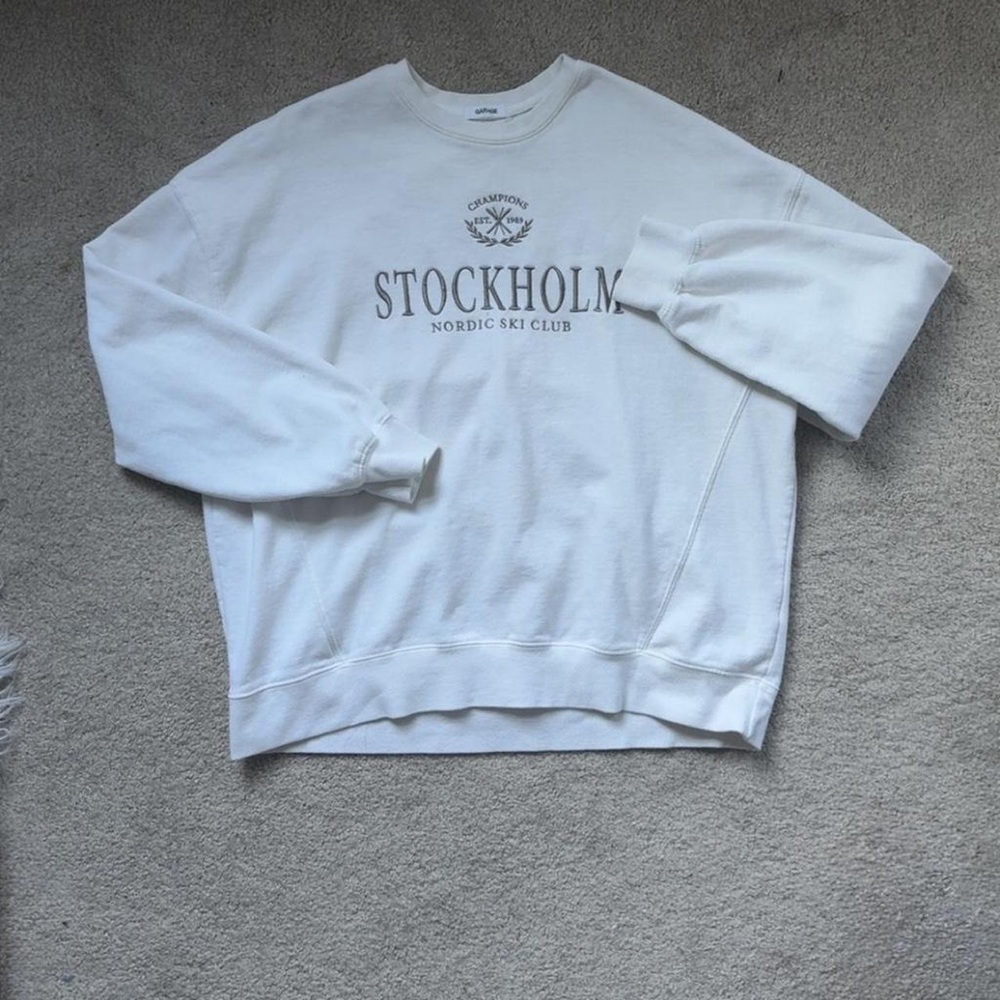Champion White Crewneck Men's Sweater